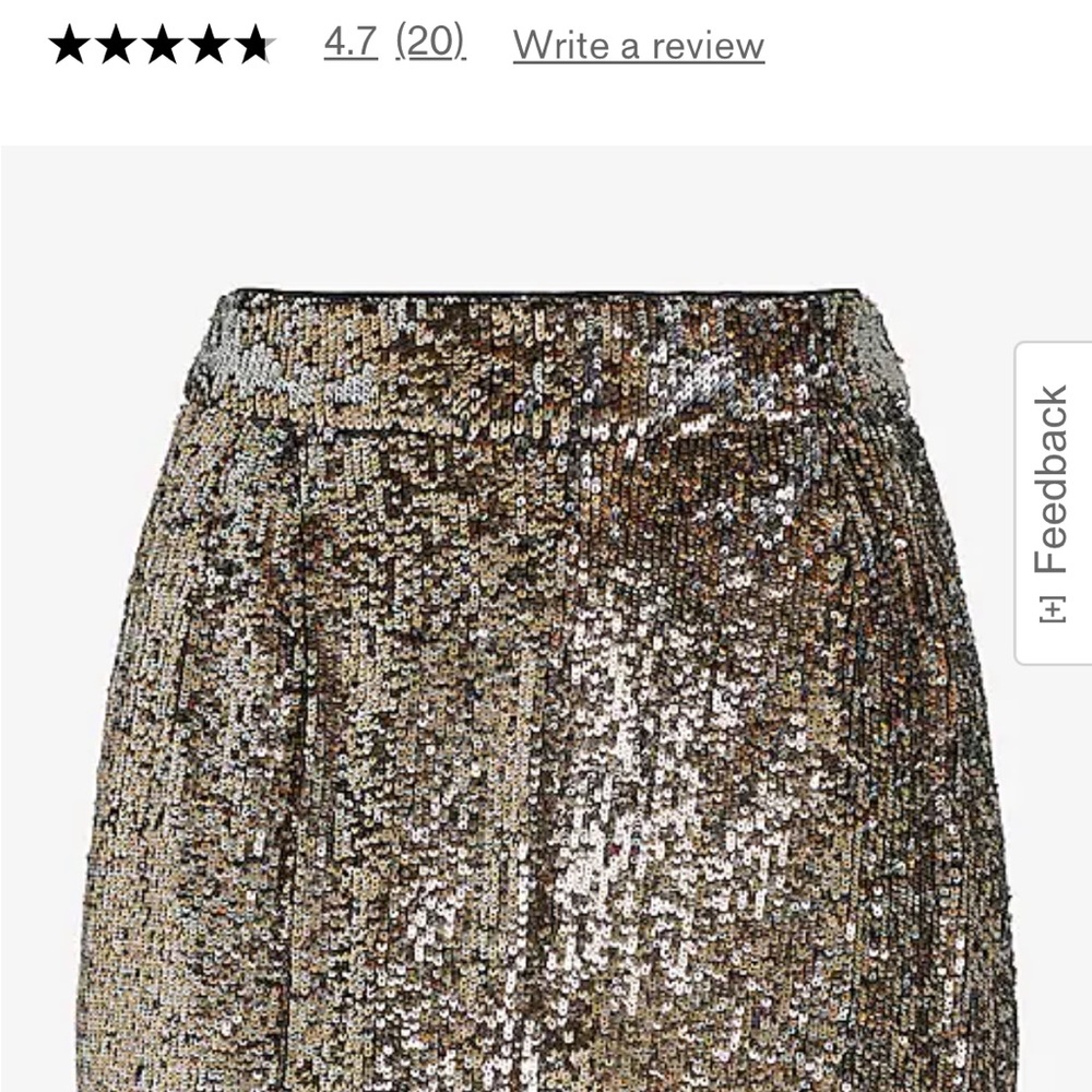 Express Sequin Gold Pleated High Rise Shorts